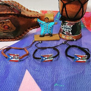 Puerto Rico Flag Adjustable Bracelets