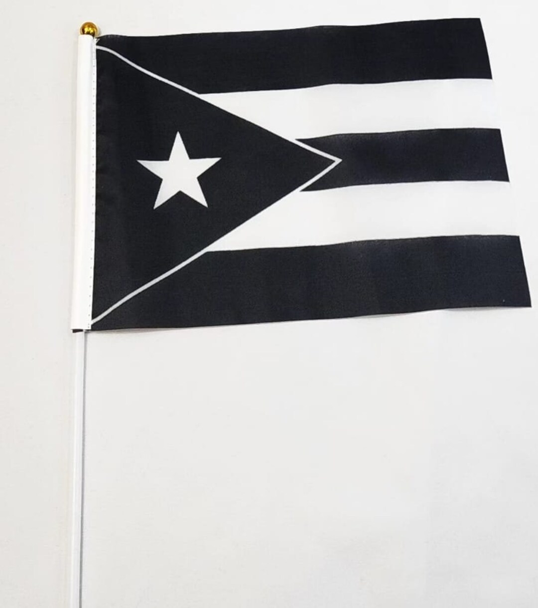 Motique Accessories Large Cotton Bandanas - Puerto Rican Flag- Black And White, Antigua And Barbuda, One Size