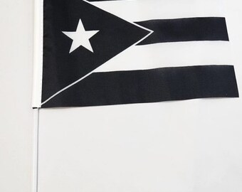 Black Puerto Rico Flag 3x5ft – Boriqua Pride P.R. Flag – 100D Woven Polyester For Outdoor Use