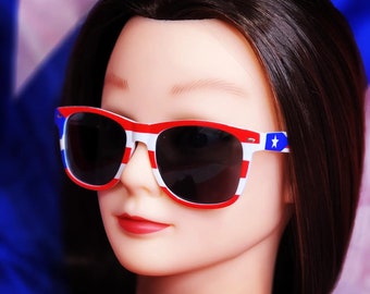 Gafas de sol con la bandera de Puerto Rico