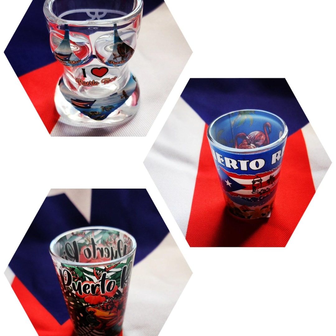 Puerto Rico Rocks Glasses Puerto Rico Shot Glasses - Etsy