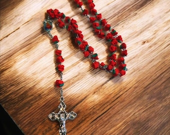 Perlen Rose Rosenkranz