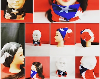Bufanda múltiple con bandera de Puerto Rico, equipo deportivo de alta calidad para la cabeza, máscara y revestimiento facial