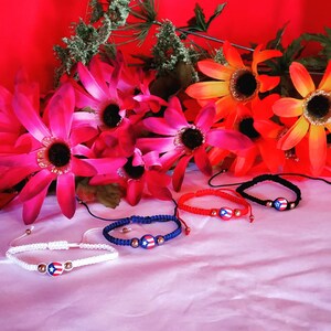 Adjustable Puerto Rico  Flag Bracelets