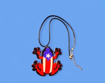 Puerto Rico Flag Necklace!