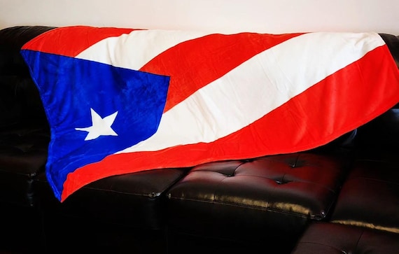 Puerto Rico Flag Micro-plush Throw Blanket 100% Polyester 51"x63 (130CMX160CM)