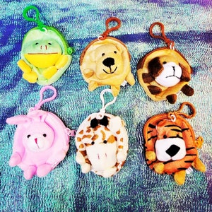 Mini Animals Coin Purse Clip on