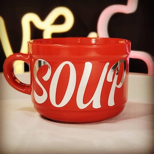Personalized Soup/Hot Chocolate/Names Coffee Mug (15 inches around,3.5 inches tall)