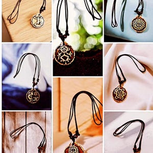 Double-sided Taino Symbols Adjustable Necklaces