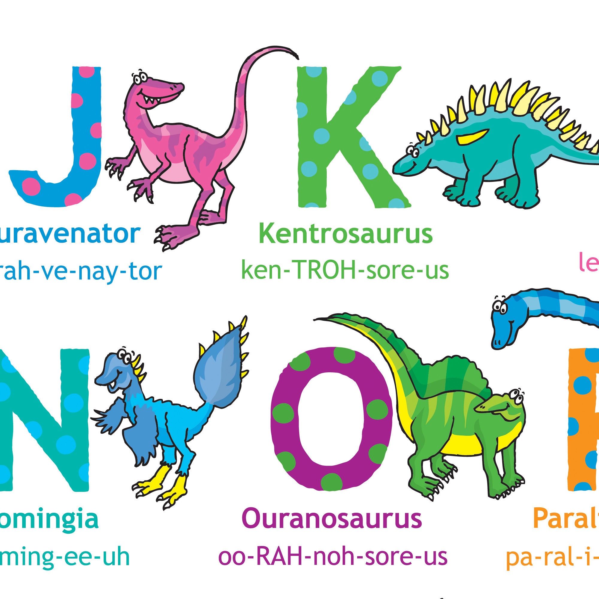 Dinosaur Alphabet Poster