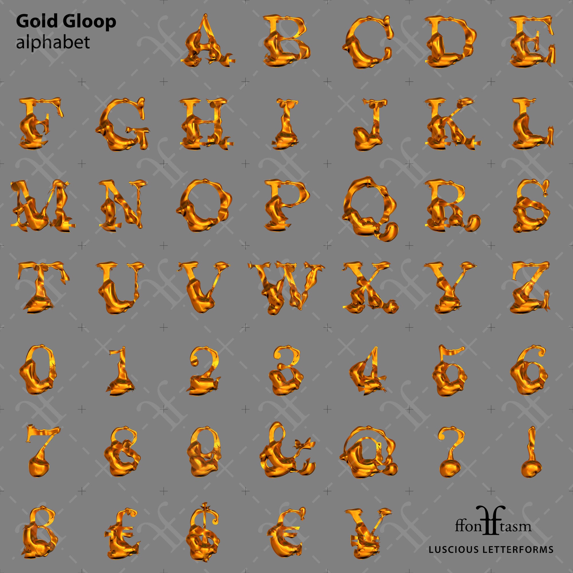 blown gold alphabet digital cut out letters and numbers for etsy