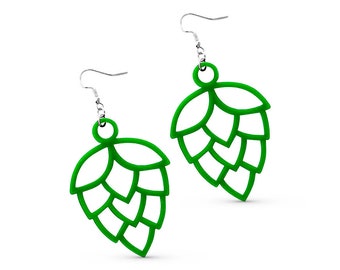 Hops Earrings - Craft Beer Jewelry - Beer - Beer Girl