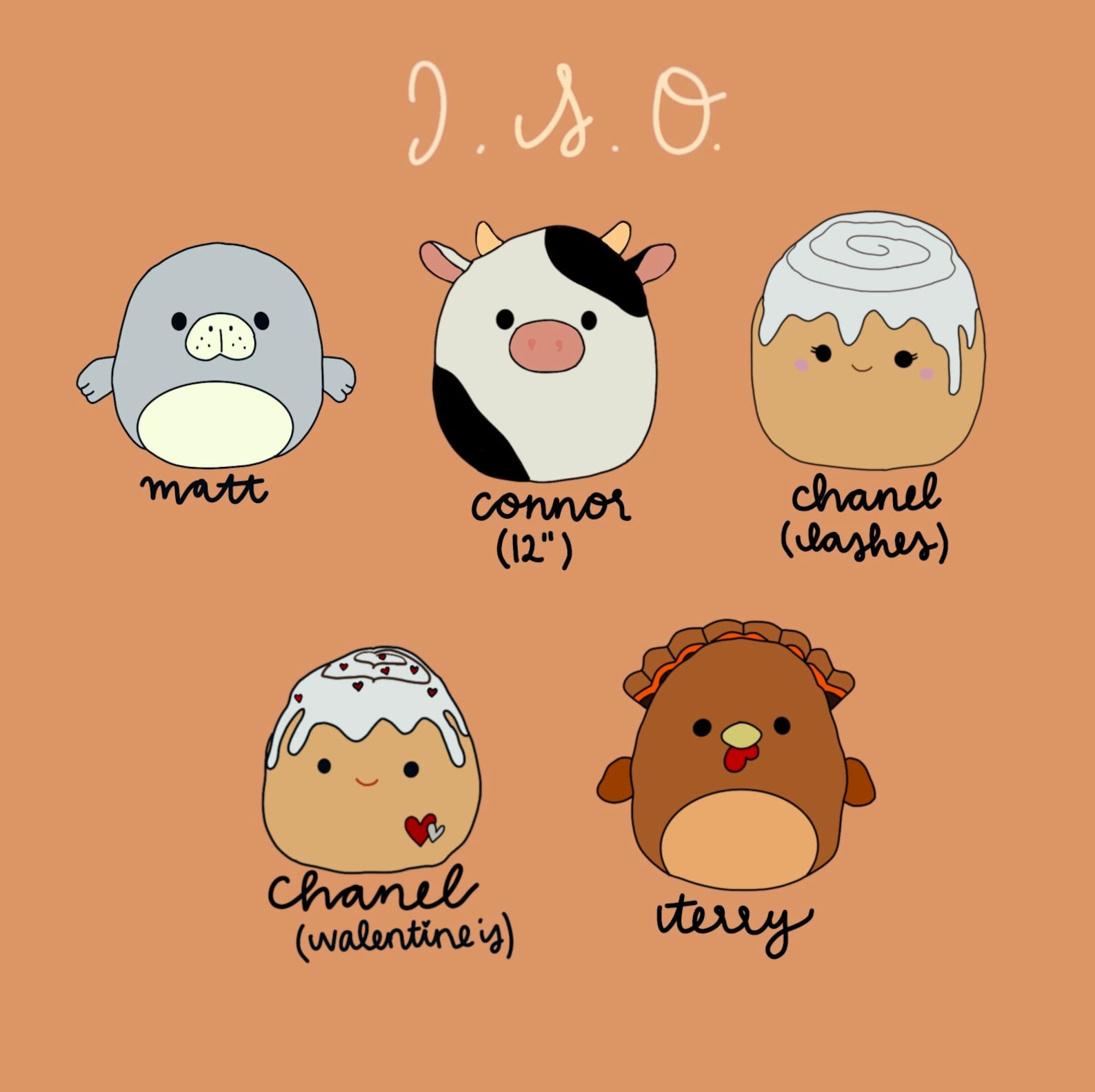 Squishmallow ISO List Custom Etsy
