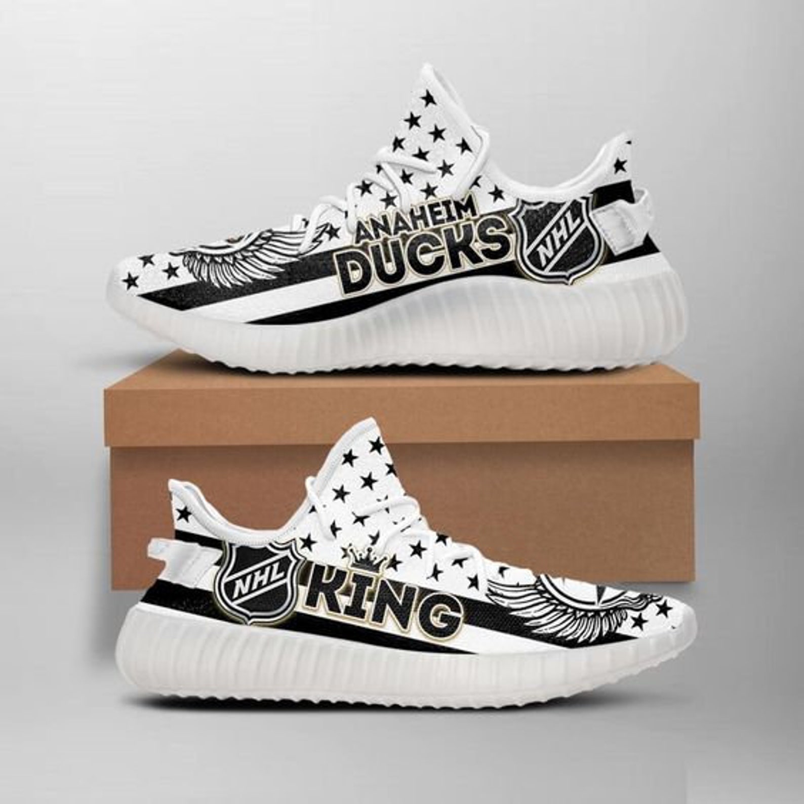 Anaheim Ducks Team Custom Yeezy Fan Shoes Modern Shoes Etsy