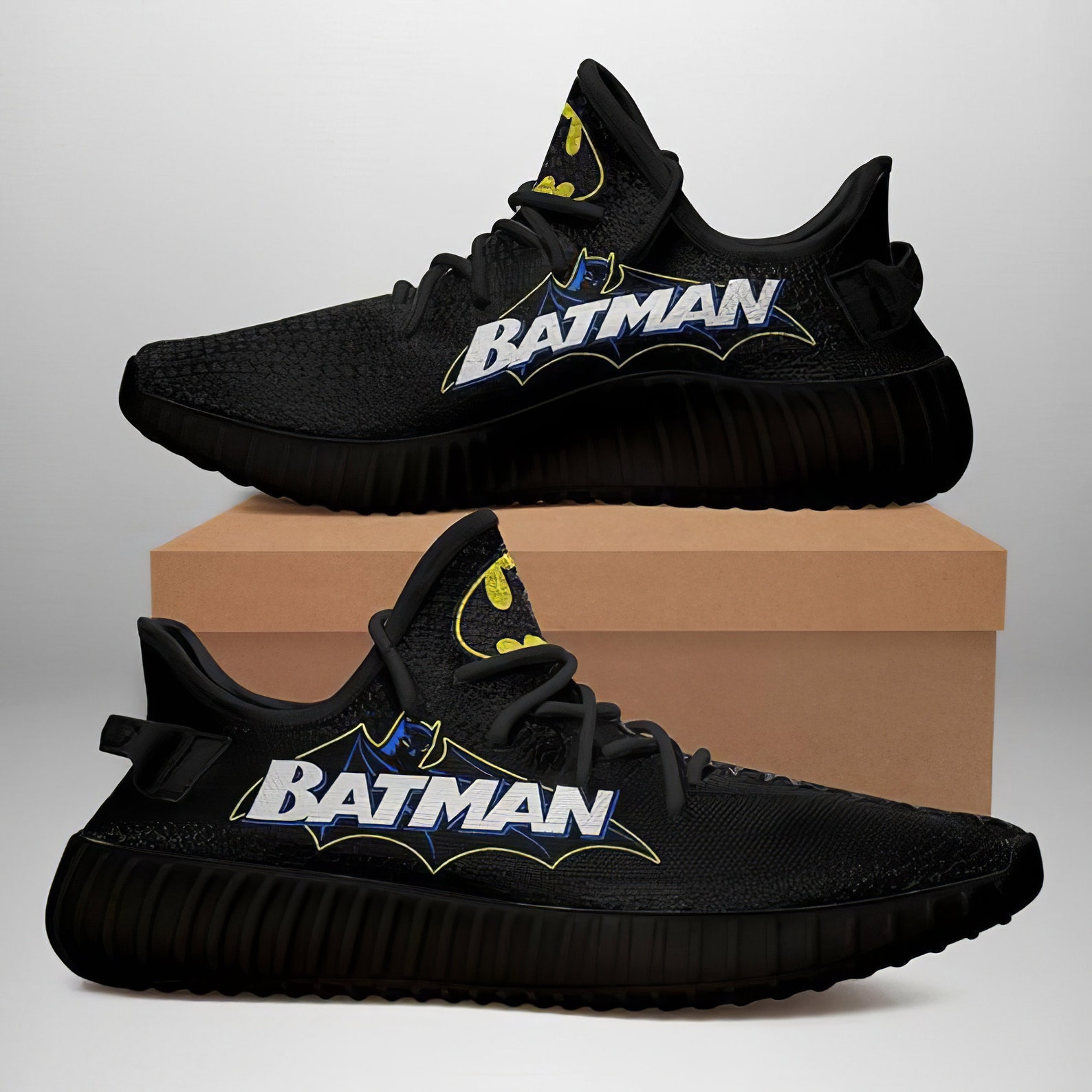 Batman Limited Yeezy 350 v2 Shoes Batman bestselling shoes Etsy