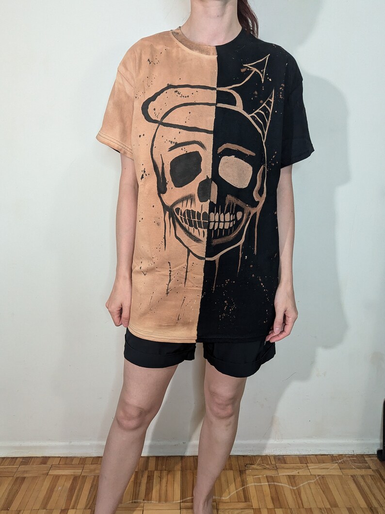 Skull Devil and Angel T-shirt - Etsy