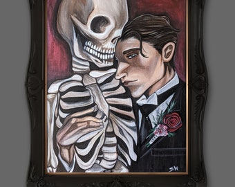 Skeleton Bride Painting