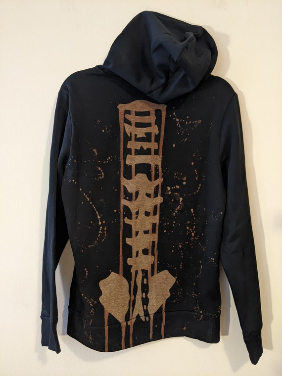 Skeleton Bleach Zip Hoodie - Etsy