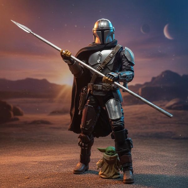 1:12/18/6 Scale - Mandalorian Beskar Spear (1/12 & 1/6 Scale) Black Series
