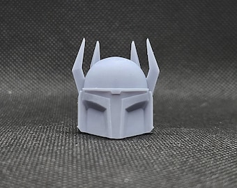 Casco Mandaloriano de Gar Saxon Clone Wars (escala 1:12) Serie Negra
