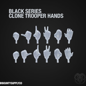 Clone Trooper Replacement Hands (1:12 Scale) Black Series