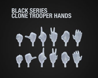 Clone Trooper Replacement Hands (1:12 Scale) Black Series