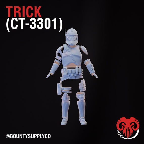 's effects ZERO （cult ray clone） Clone Trooper Trick CT-3301 Kit - Zero Company (1:12 Scale) Black