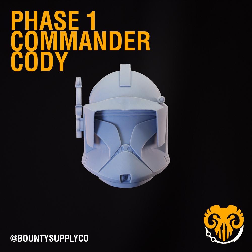 Phase 1 Commander Cody Trooper Realistic Helmet (1:12 Scale) Black Series