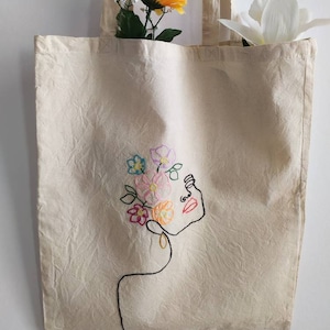 Handmade Tote Bag / Hand Embroidered Cloth Bag