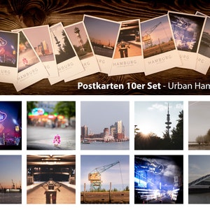 Hamburg Postkarten: 10er Set mit urbanen Hamburg Motiven