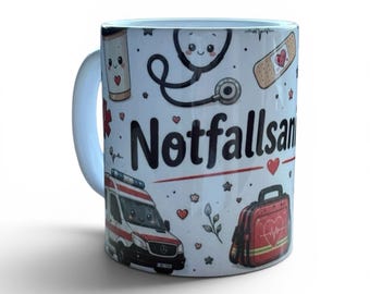 Notfallsanitäter Tasse – Süße Rettungsdienst Keramiktasse  | Geschenk für Sanitäter & Rettungsdienst