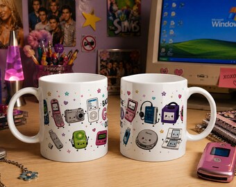 Back to the Good Old Days – Retro Tech Tasse |Kawai |Nostalgie Kaffeebecher | 90er Tasse | Geschenk | Cute Mug | Geschenk für Nostalgie Fans