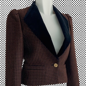 Louis Feraud Paris virgin wool retro 80s blazer