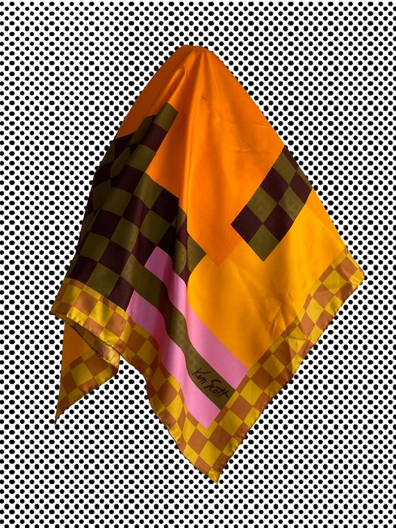 Ken Scott - Big silk scarf with hand-rolled edges 