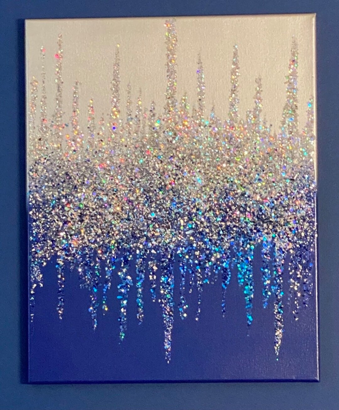 Handcrafted, Original, Luxury Bling Painting, Glitter Painting on