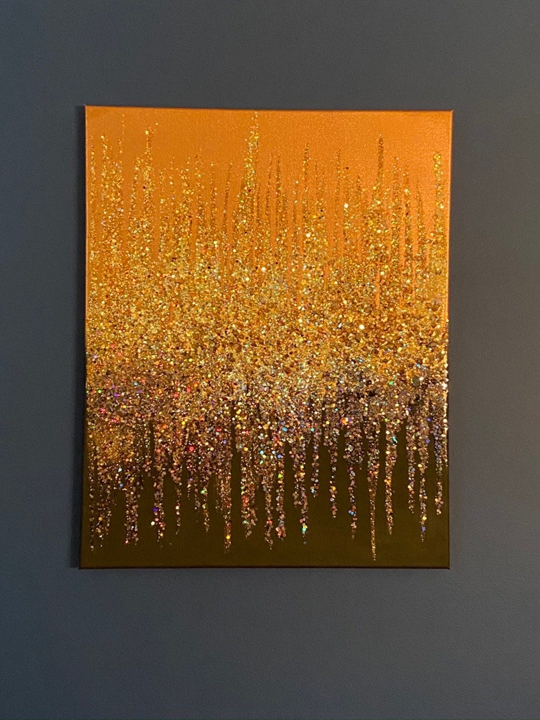 Handcrafted, Original, Luxury Bling Painting, Glitter Painting on