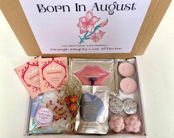 August Birthday Spa Gift Box, Birth Flower Spa Letterbox