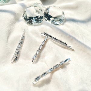 Rhinestone link Baguette Bobby pin