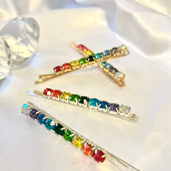 Rhinestone Hair Pins Etsy