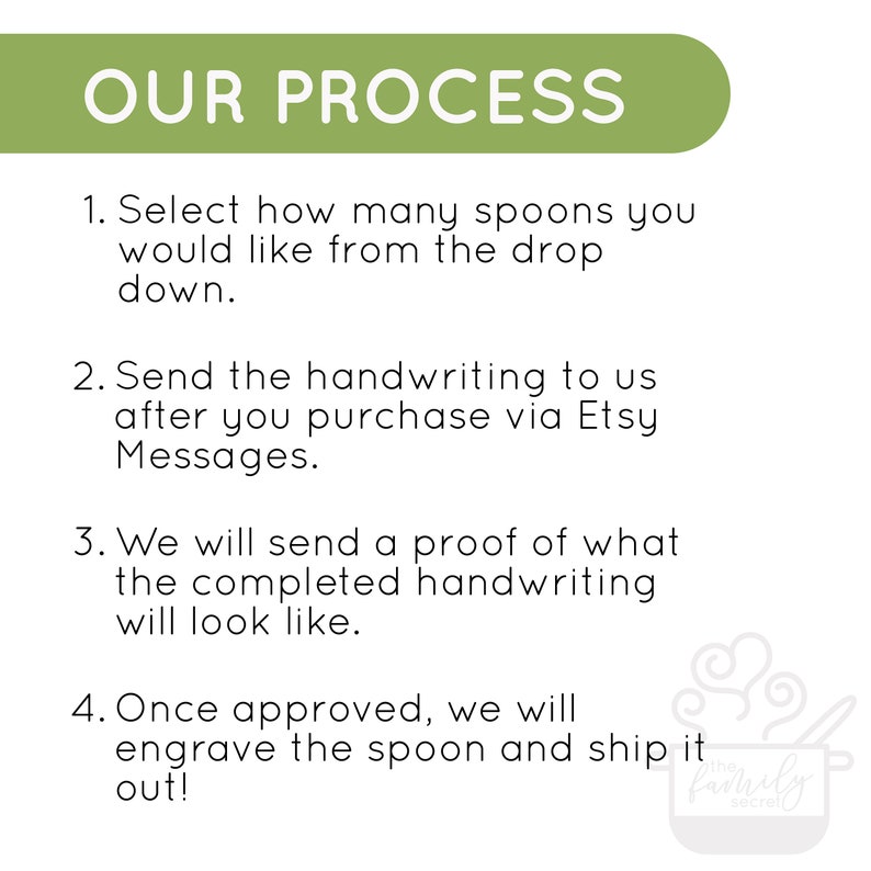 Custom Handwritten Wooden Spoon Personalized Customizable Etsy