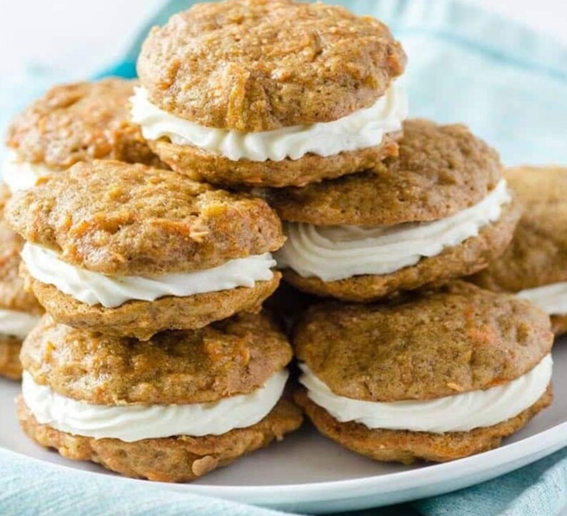 Carrot Cake Sandwich Cookies with Cream Cheese Filling Etsy