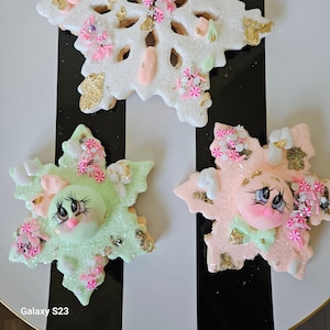 Reserved for karen, snowflake Christmas cookies, tier tray cookies, Christmas cookies, wreath accent, holiday decor, coffee bar decor,