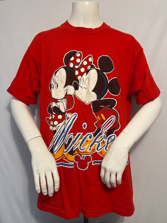 Vintage 1990’s Mickey Mouse & Minnie Mouse T-shirt - image 2