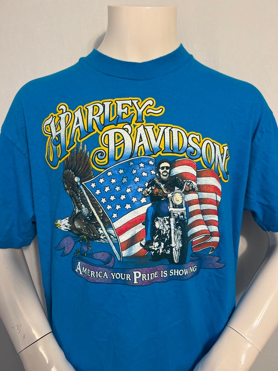 vintage 1987 Harley Davidson Softail shirt - tagged L… - Gem
