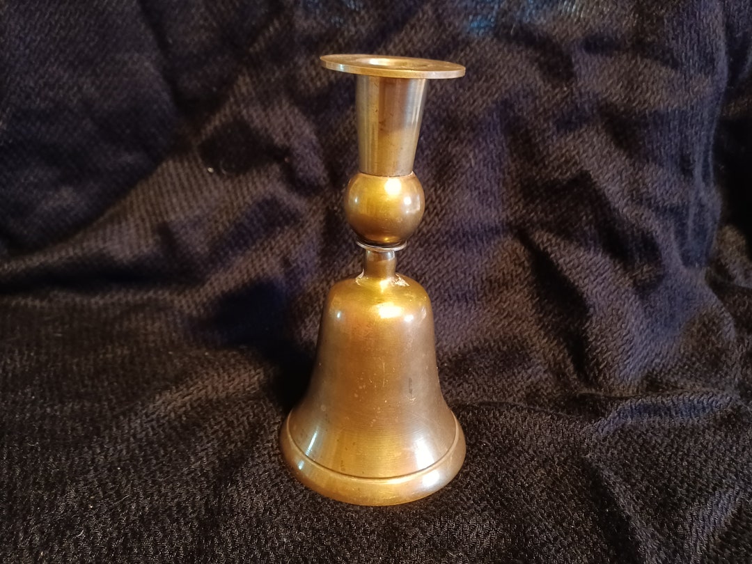 Brass Bell Candle Holder Etsy