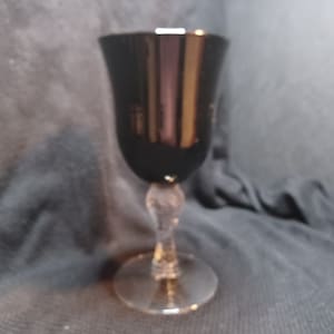 Black and Clear Glass Chalice
