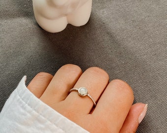 Moonstone ring | Silver ring with moonstone | Gemstone ring | Moonstone