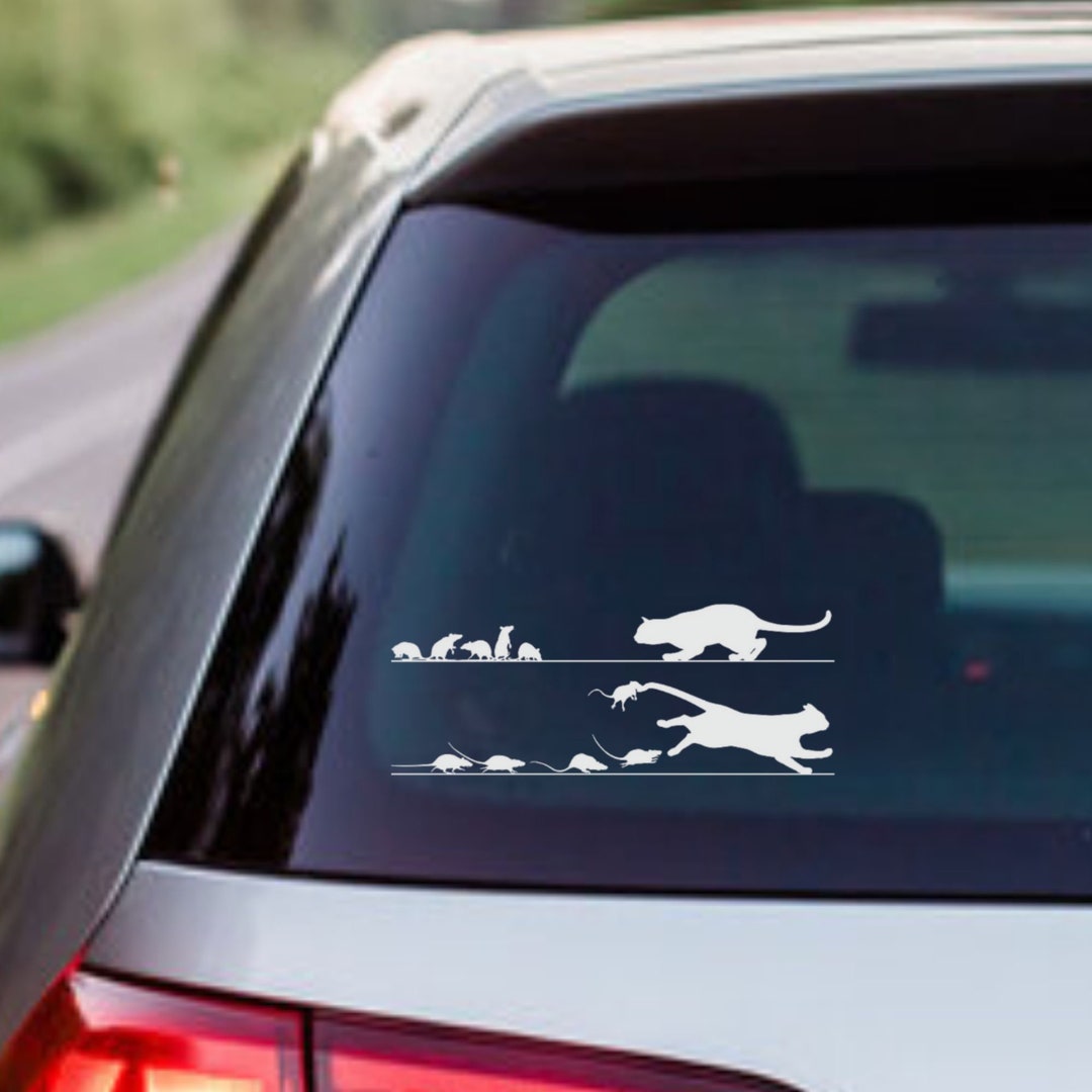 Rats Chasing Cat- Car Stickers-vinyl Decals-cool Sticker-funny Sticker ...