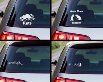 Lustige Ratten Vinyl Aufkleber Auto Aufkleber Laptop Aufkleber Fenster Aufkleber Handyhülle Aufkleber Dekor Aufkleber Ratte Lover Aufkleber Ratte Mom Dad Aufkleber