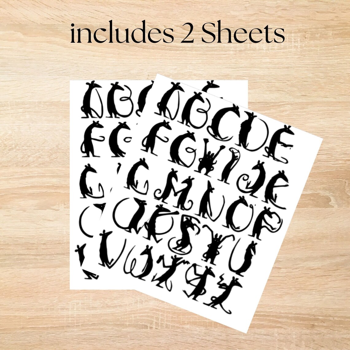 Rat Alphabet Stickers\ Decals \art Sticker - Etsy